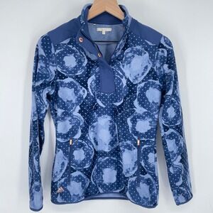 Adidas Climawarm Half Zip Tech‎ Fleece Golf Jacket Athleisure Blue Women'sXS